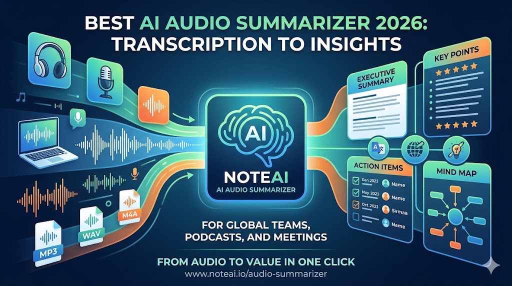 The Best AI Audio Summarizer Tool of 2026: Say Goodbye to Tedious Transcription and Extract Core Value with One Click